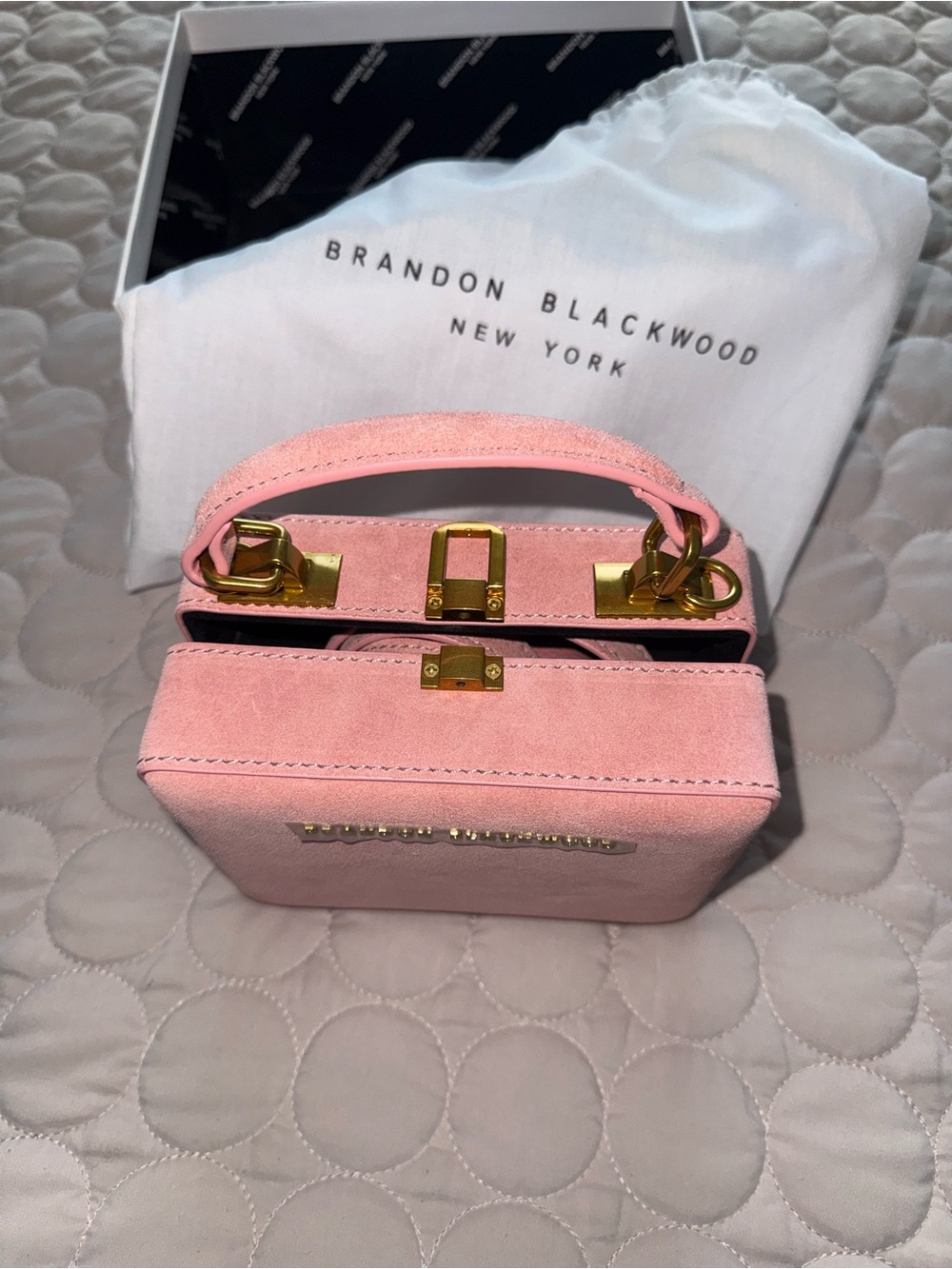 Brandon Blackwood Blush Pink Mini Top-Handle Bag - Picture 2 of 6